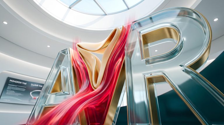 Glass letters with swirl