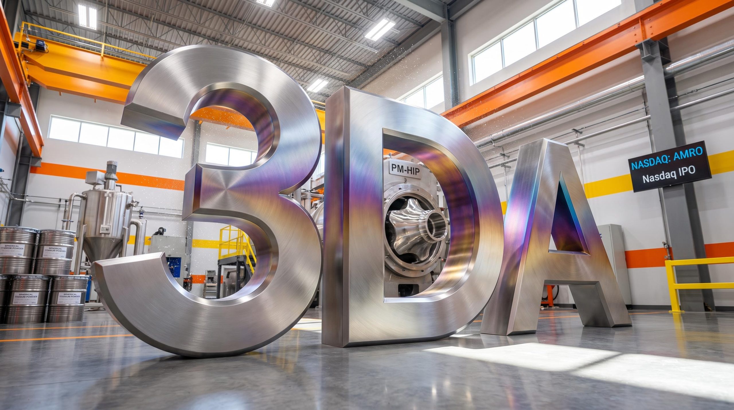 3D letters in industrial setting