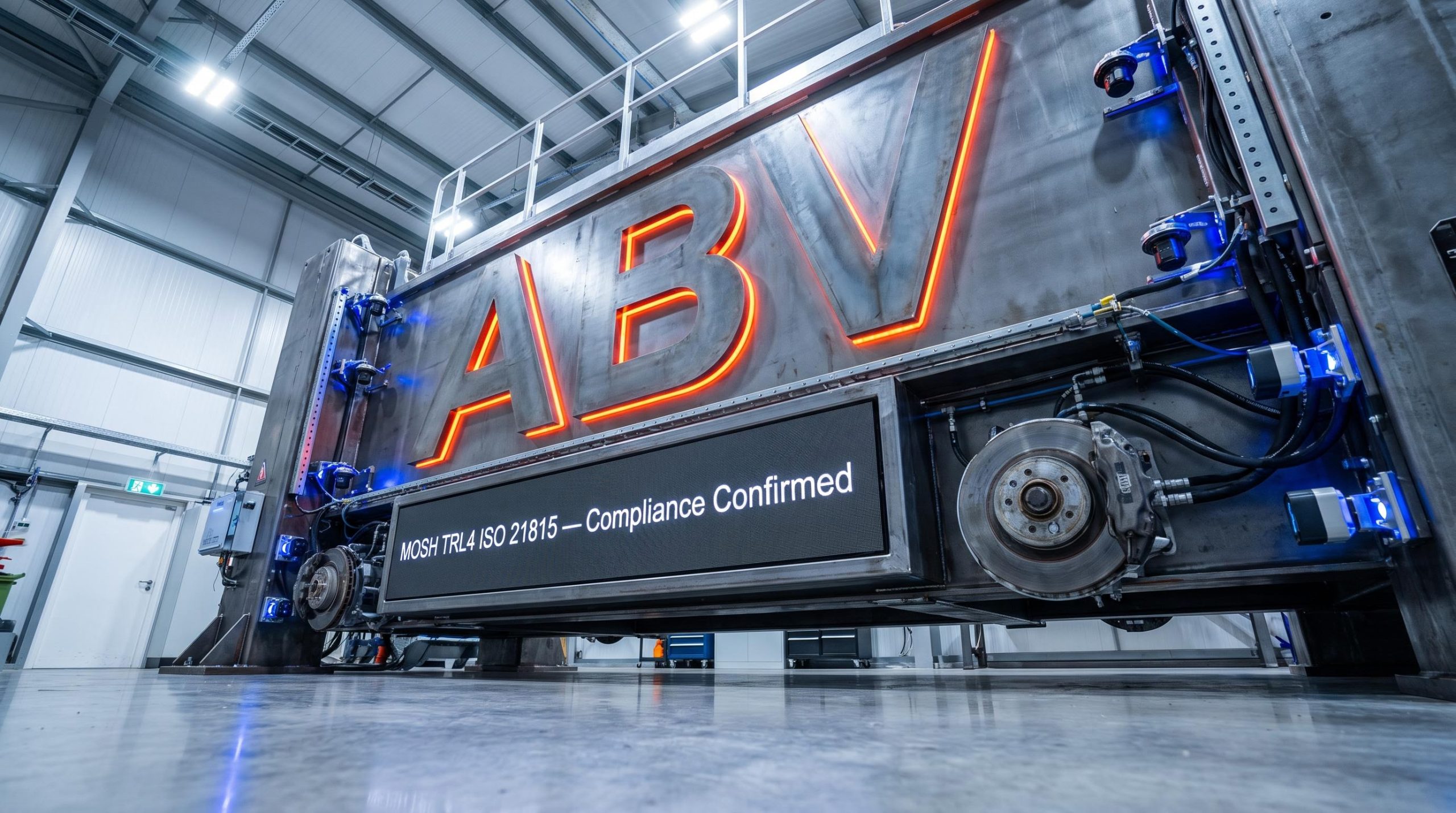 industrial equipment with ABV sign
