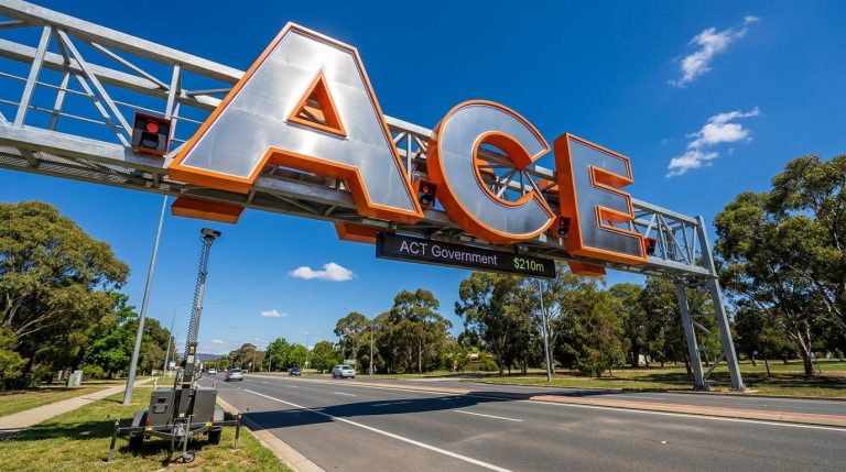 ACE sign with clear sky