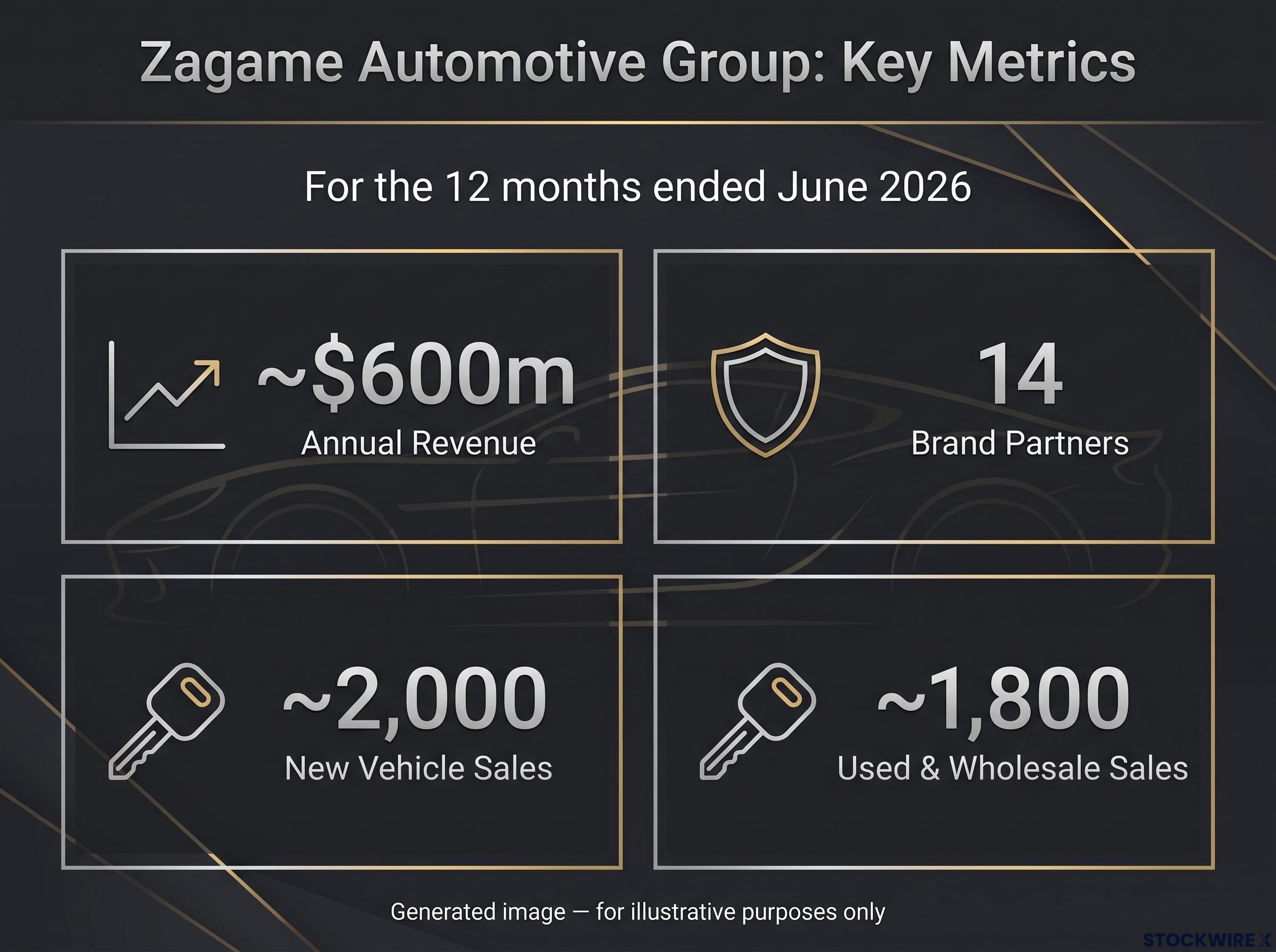 Zagame Automotive Group Key Metrics Dashboard