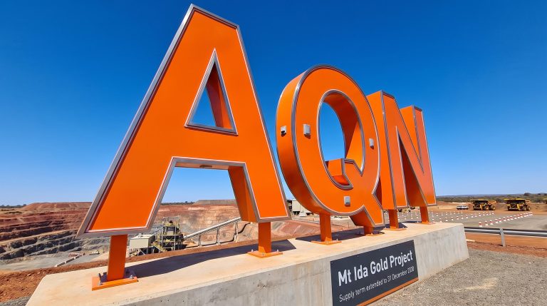 Large AQN sign installation