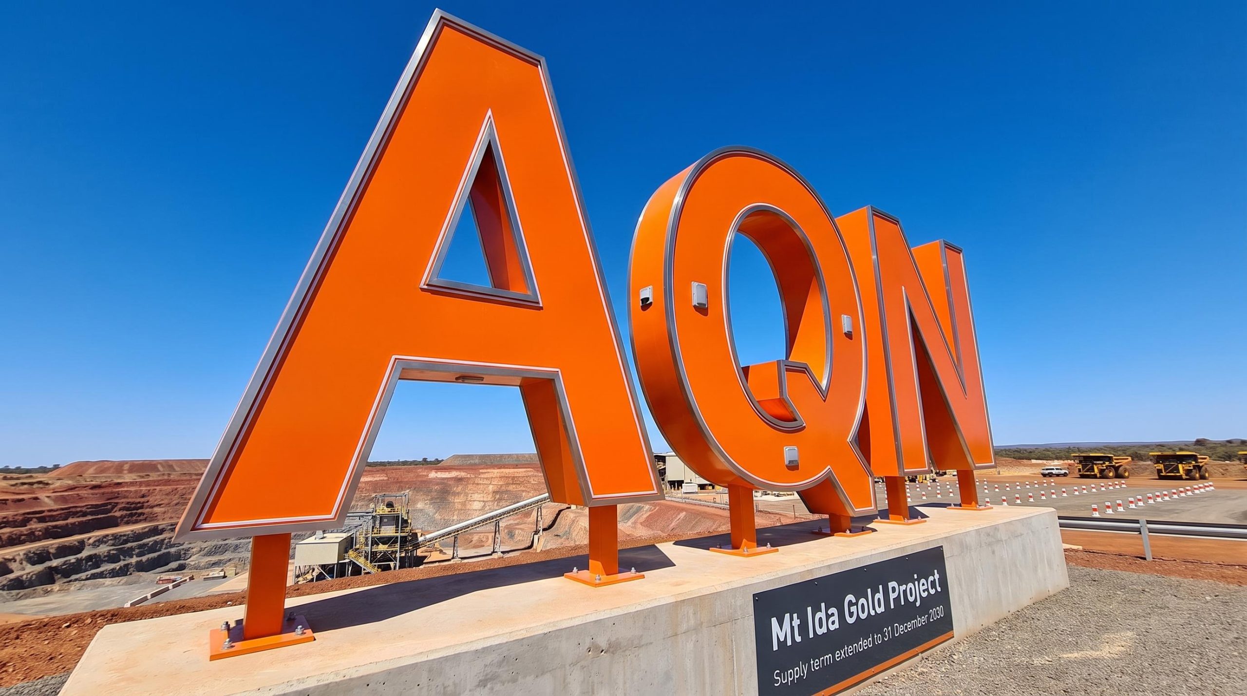 Large AQN sign installation