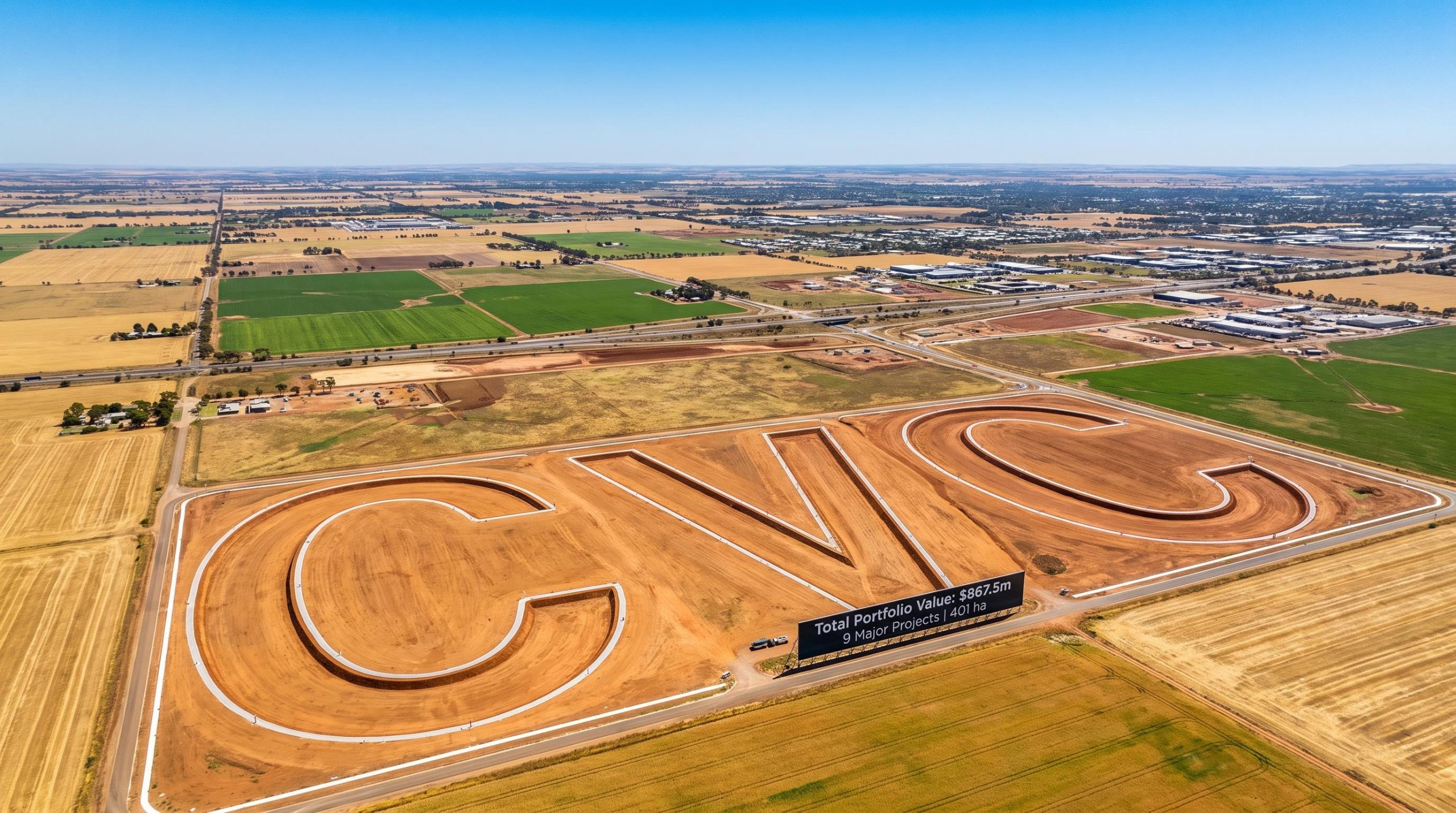 CVC letters on farmland