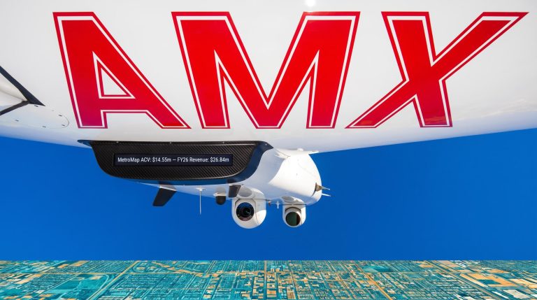 AMX plane and city
