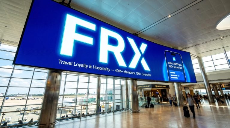 Large FRX sign at airport
