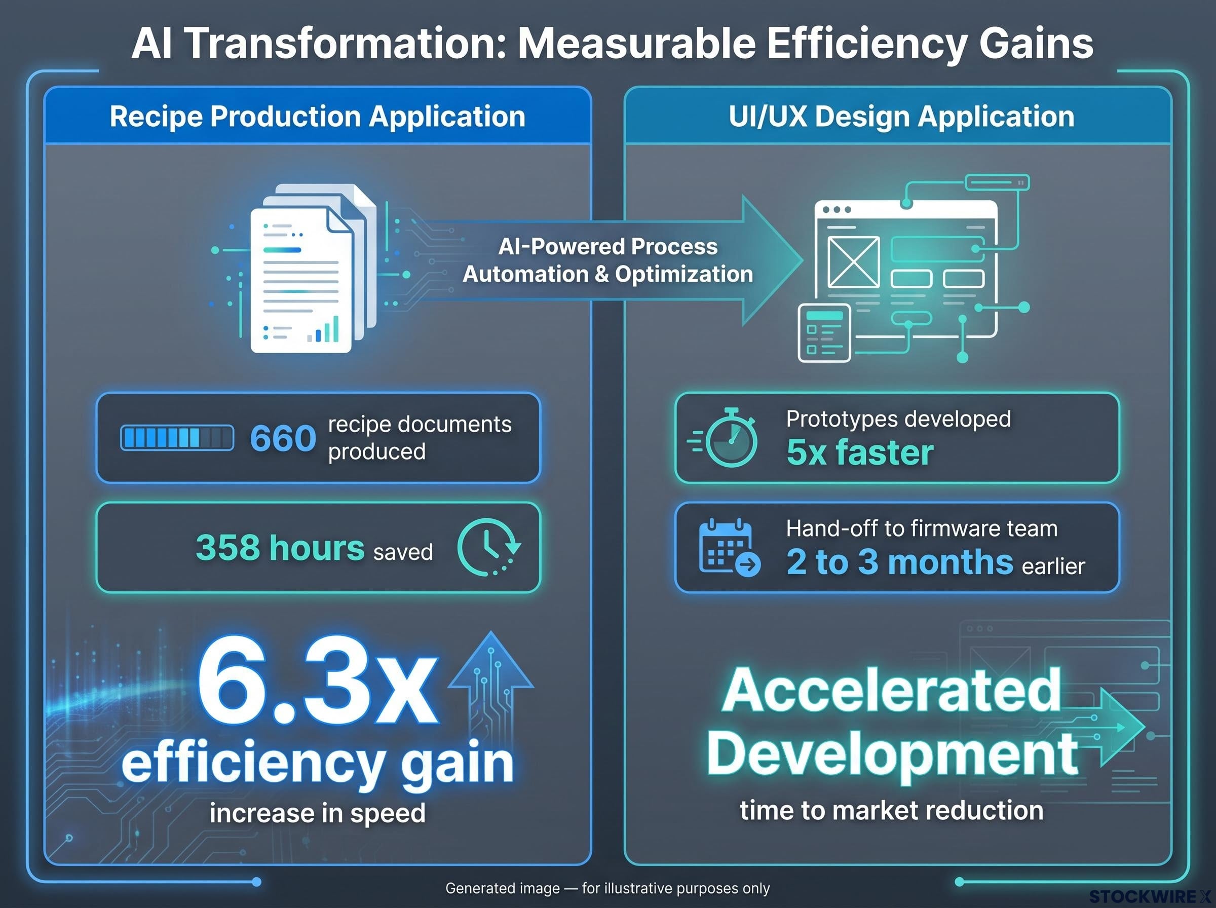 AI Transformation Efficiency Gains Comparison