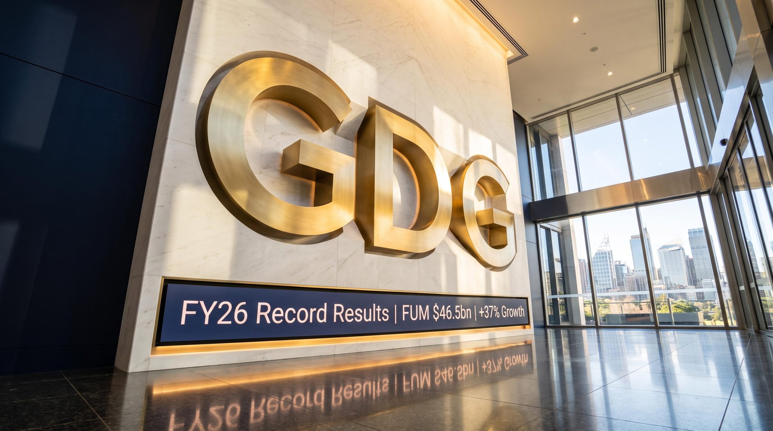 GDG logo in building lobby