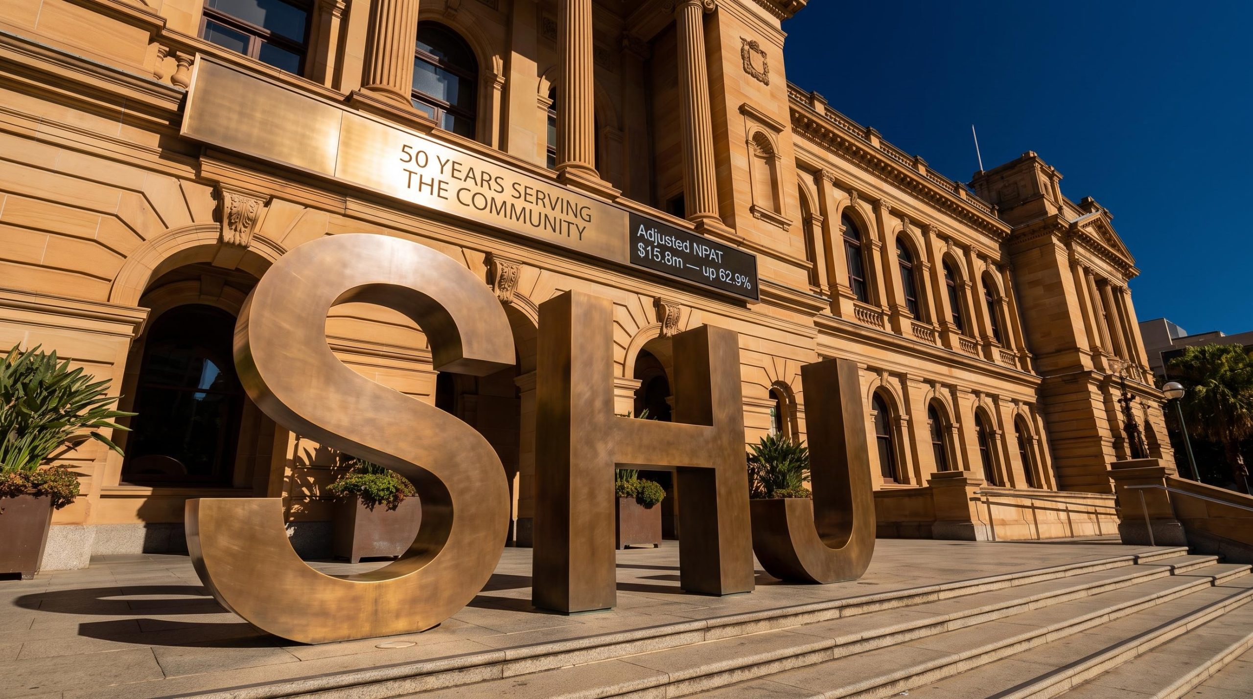 Historic building with SHU letters