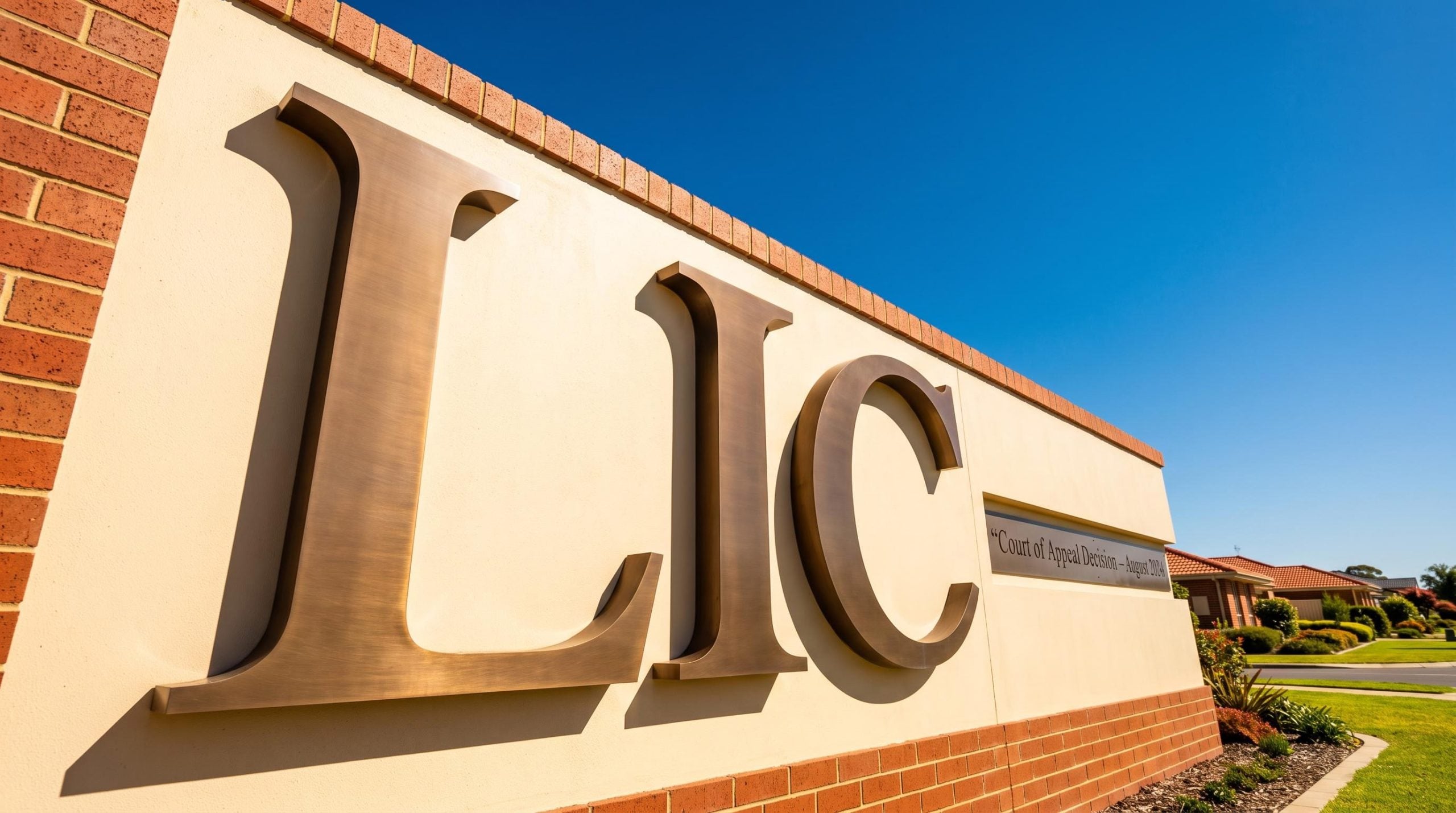 Large LIC letters on wall