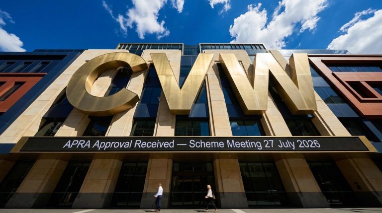CVW building with announcement