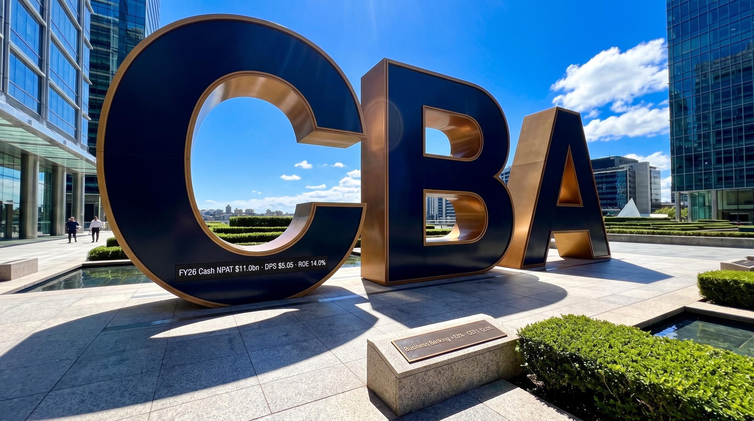 Large CBA logo sculpture