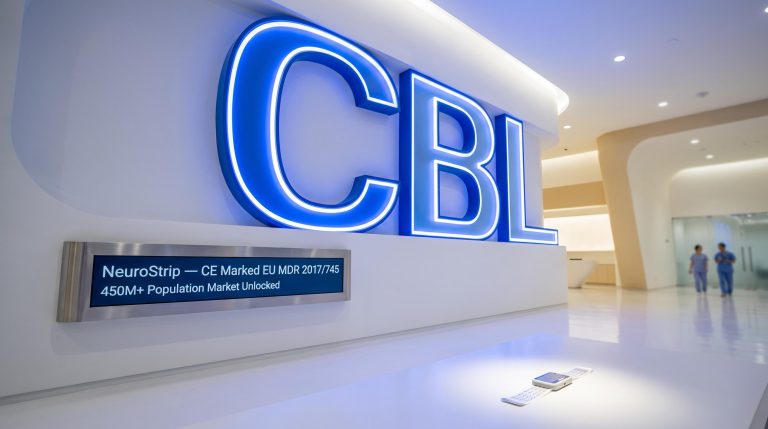 CBL sign in modern hallway