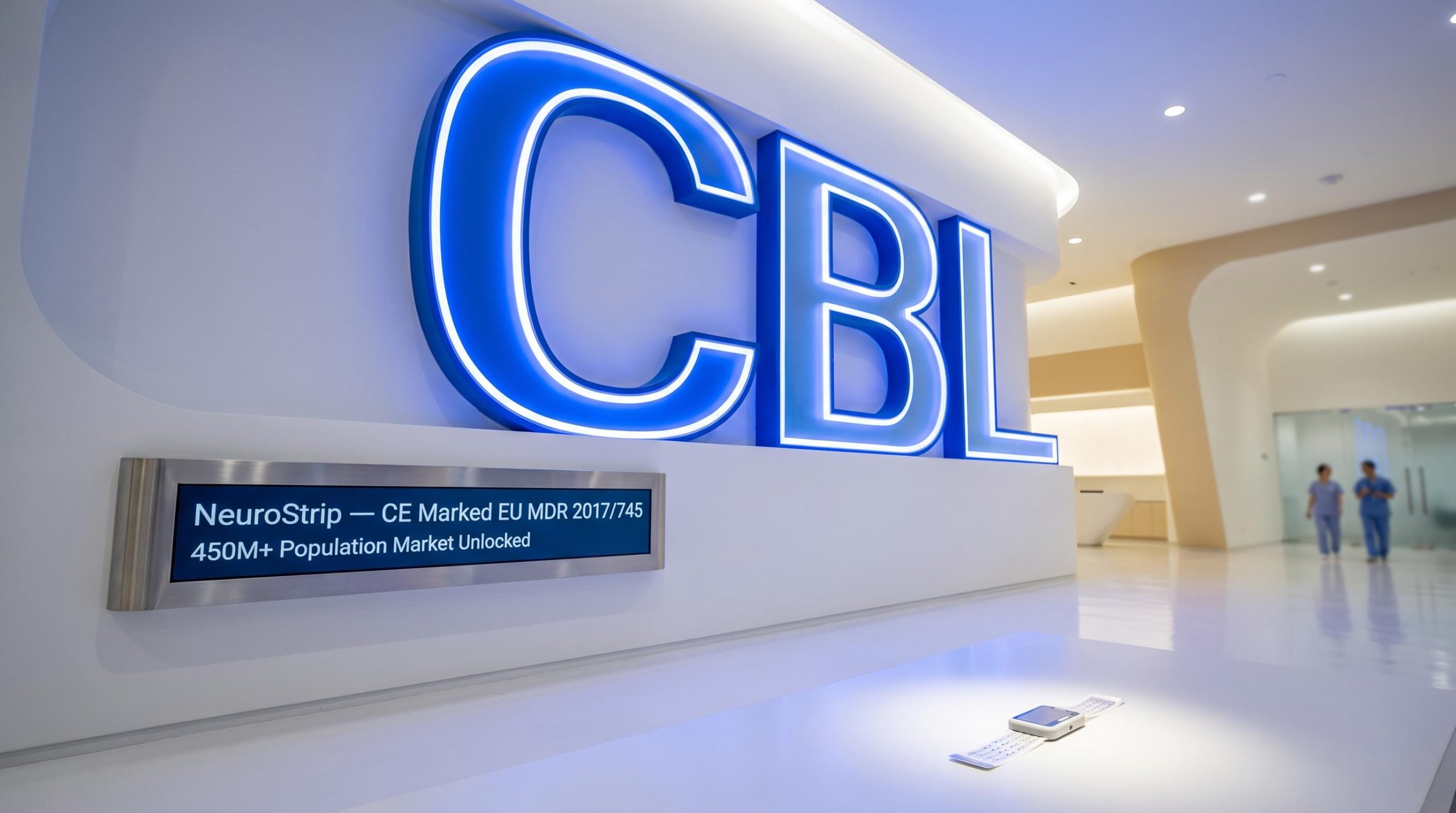CBL sign in modern hallway