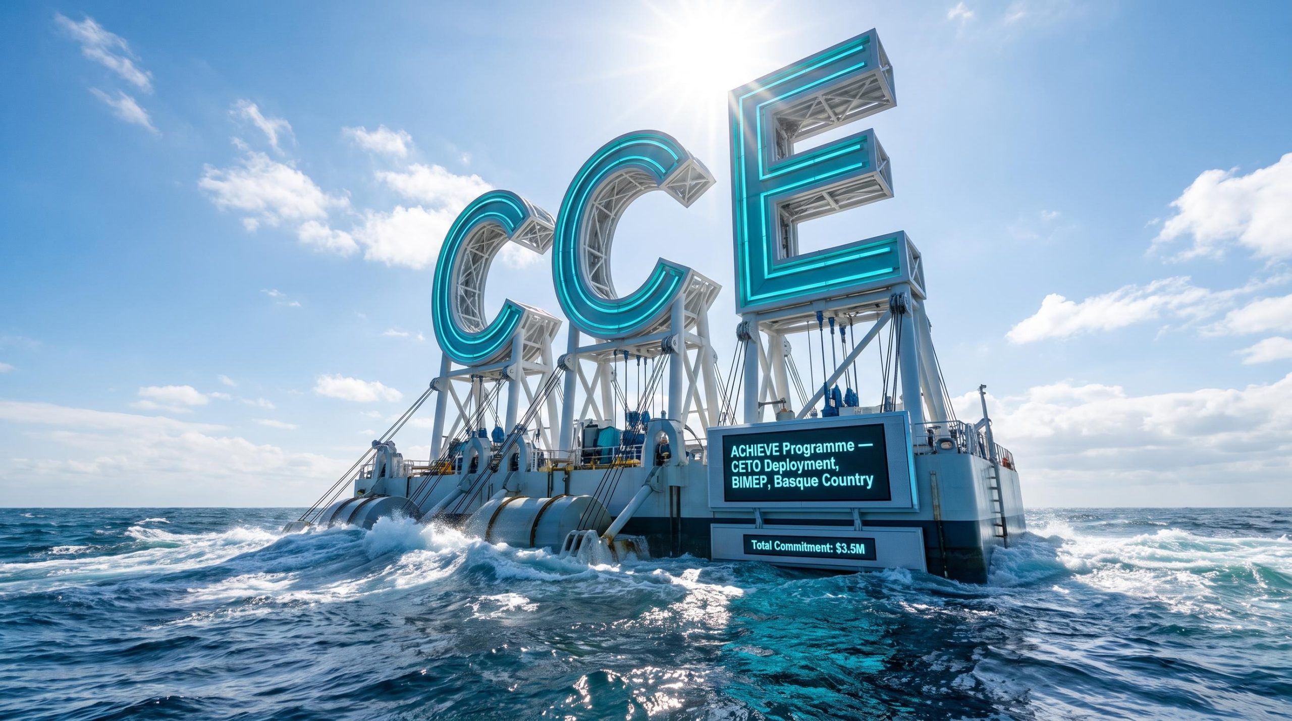 Ocean energy facility at sea