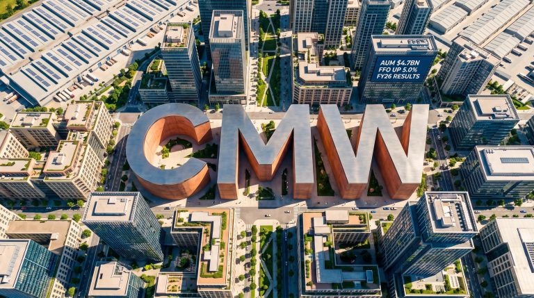 Arial view with CMW buildings