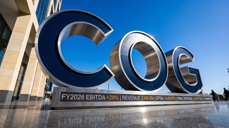 Large COG letters sculpture
