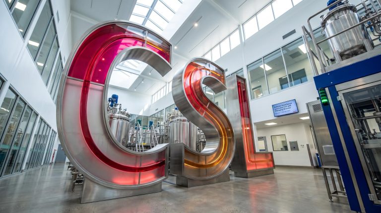 Large CSL letters indoors