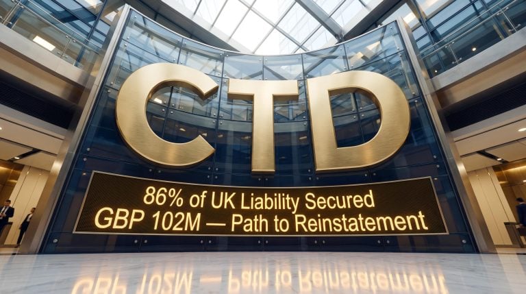 CTD sign with financial message