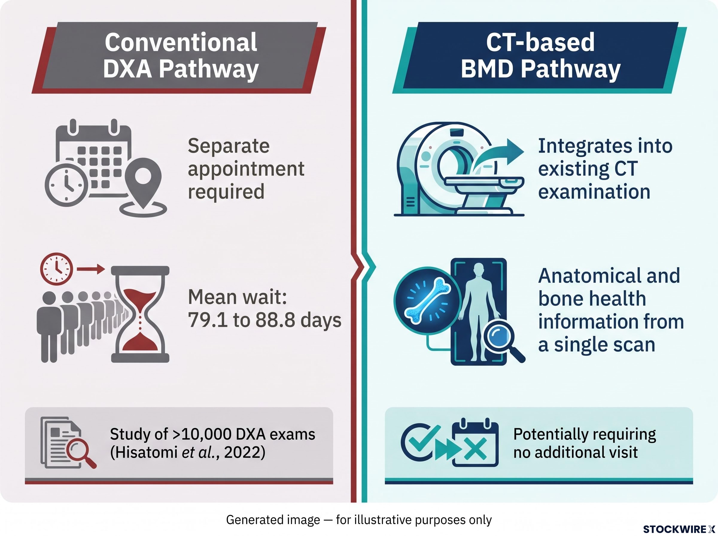 BMD Assessment Pathway Comparison: DXA vs. CT-Based