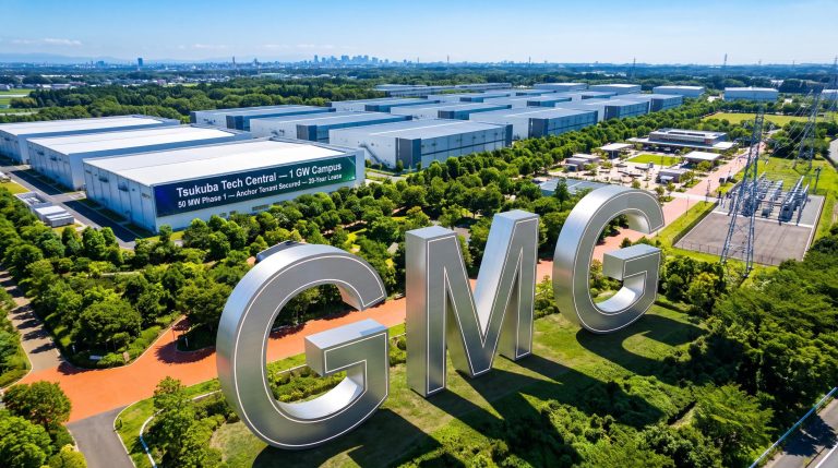 Large letters and buildings