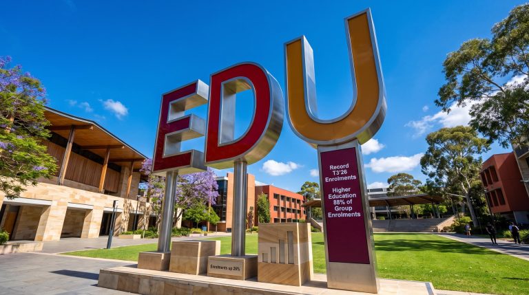 Large EDU letters display