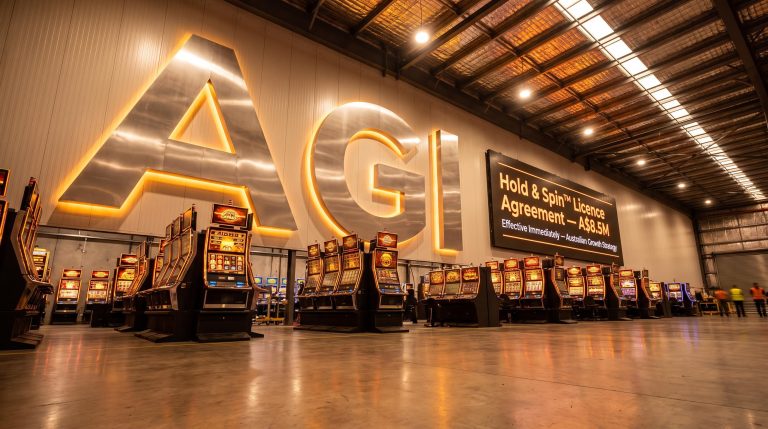 Slot machines in large hall