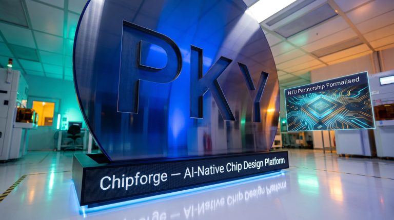 AI chip design platform display
