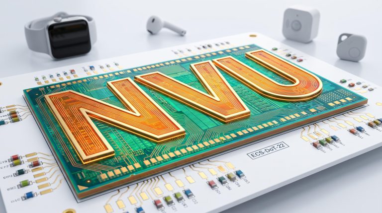 NVU text on circuit board