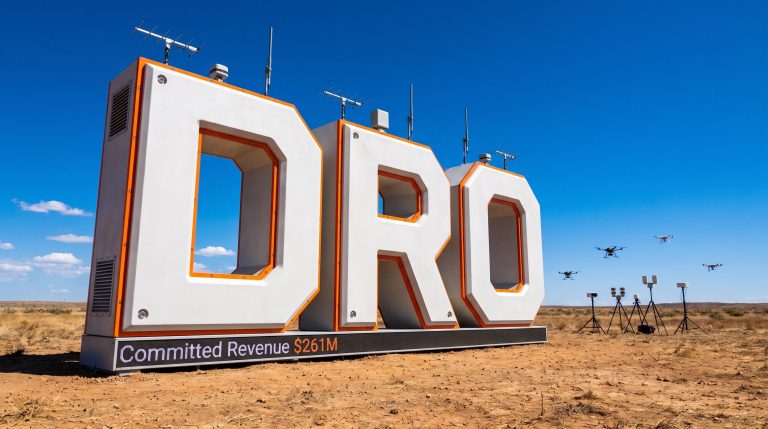 Large letters and flying drones