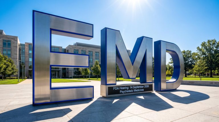 Large silver lettering sculpture
