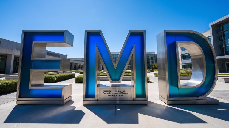 Large blue EMD letters