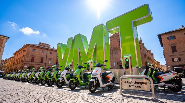Scooters at charging stations