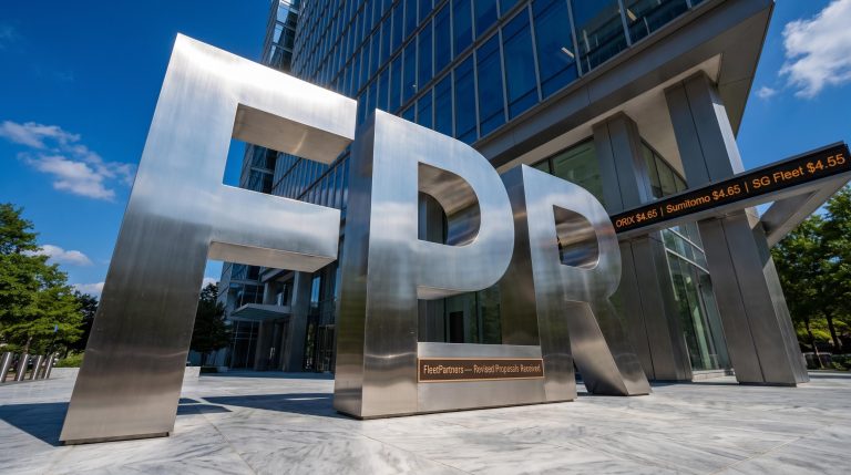 Large metallic letters sculpture