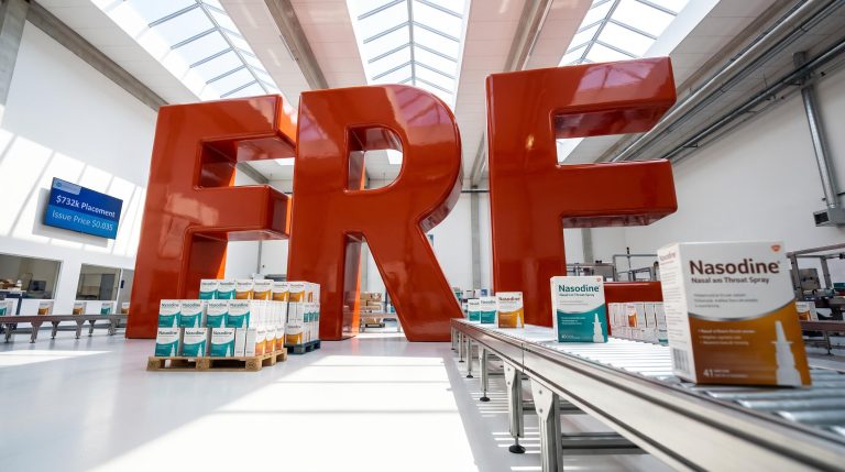 Large red letters and boxes