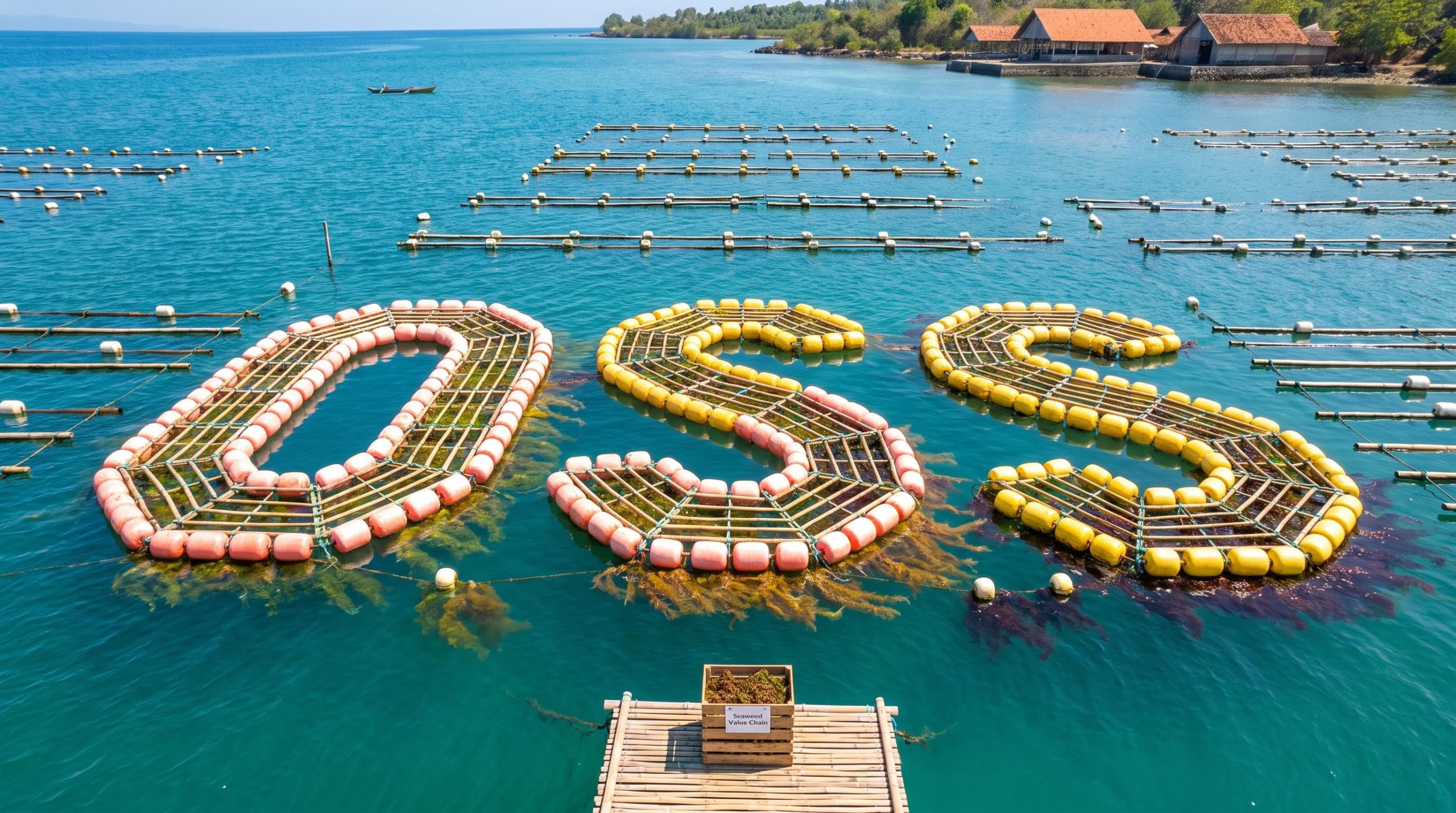 Seaweed forming OSS letters