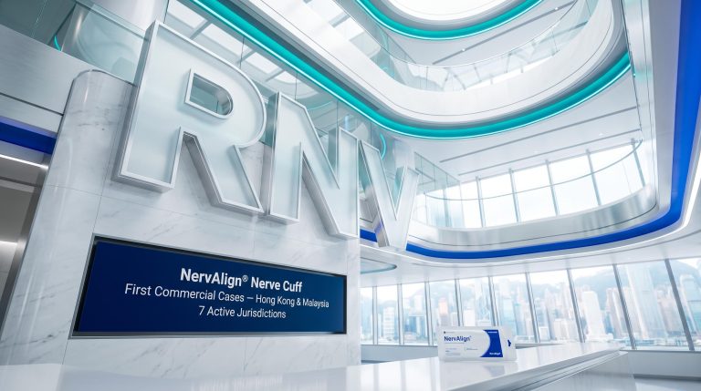 Modern lobby with signage