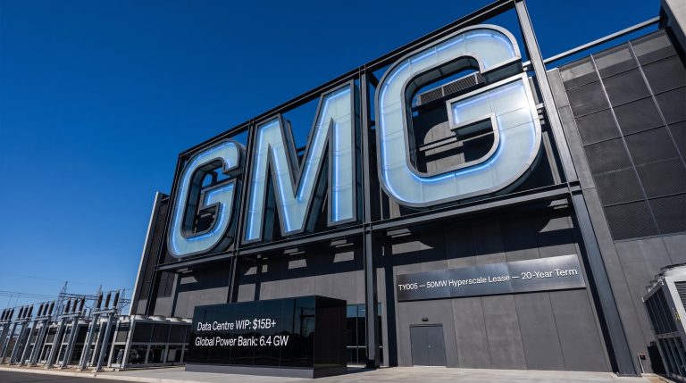 Large GMG sign on building