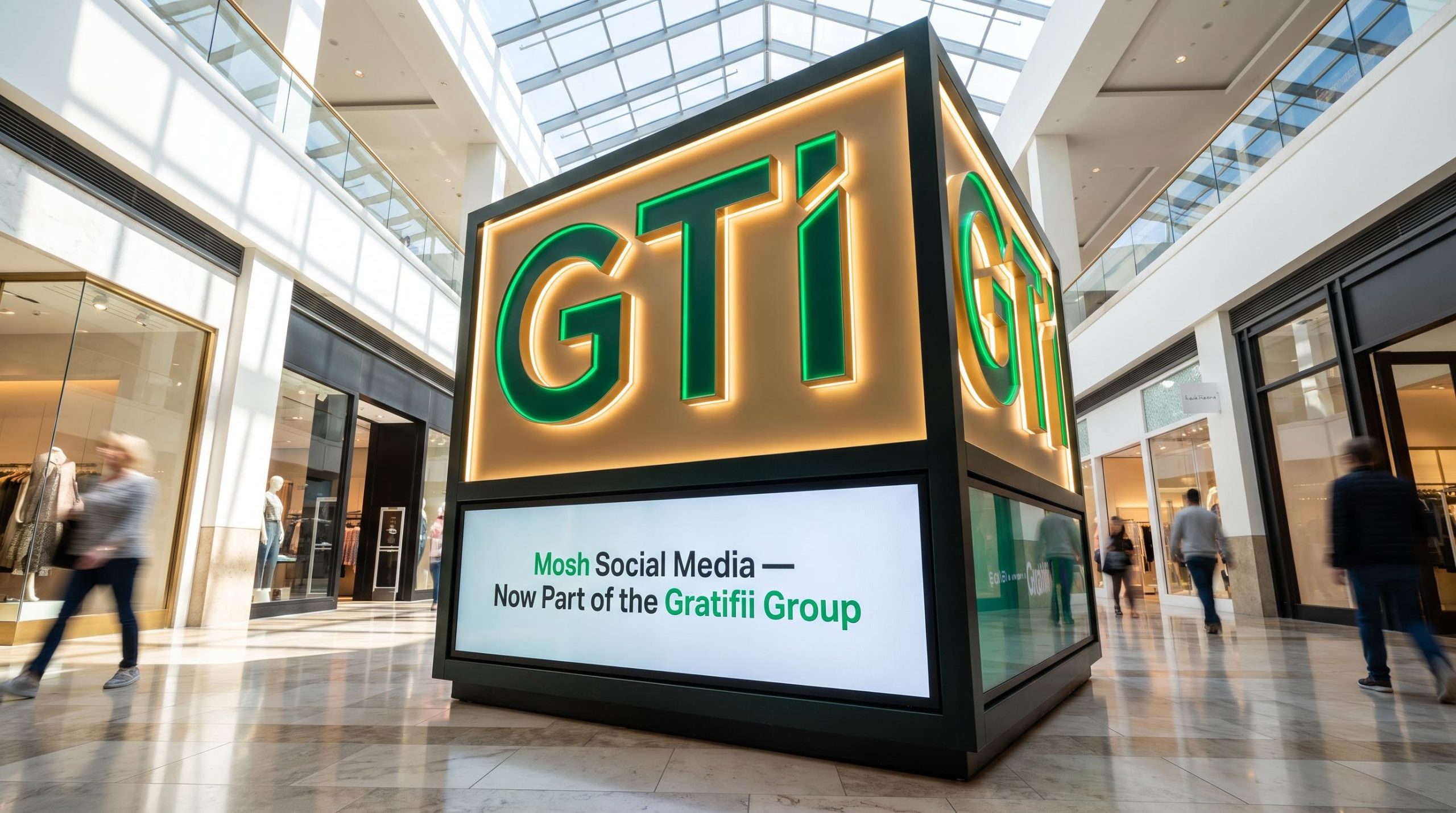 GTI logo in shopping mall