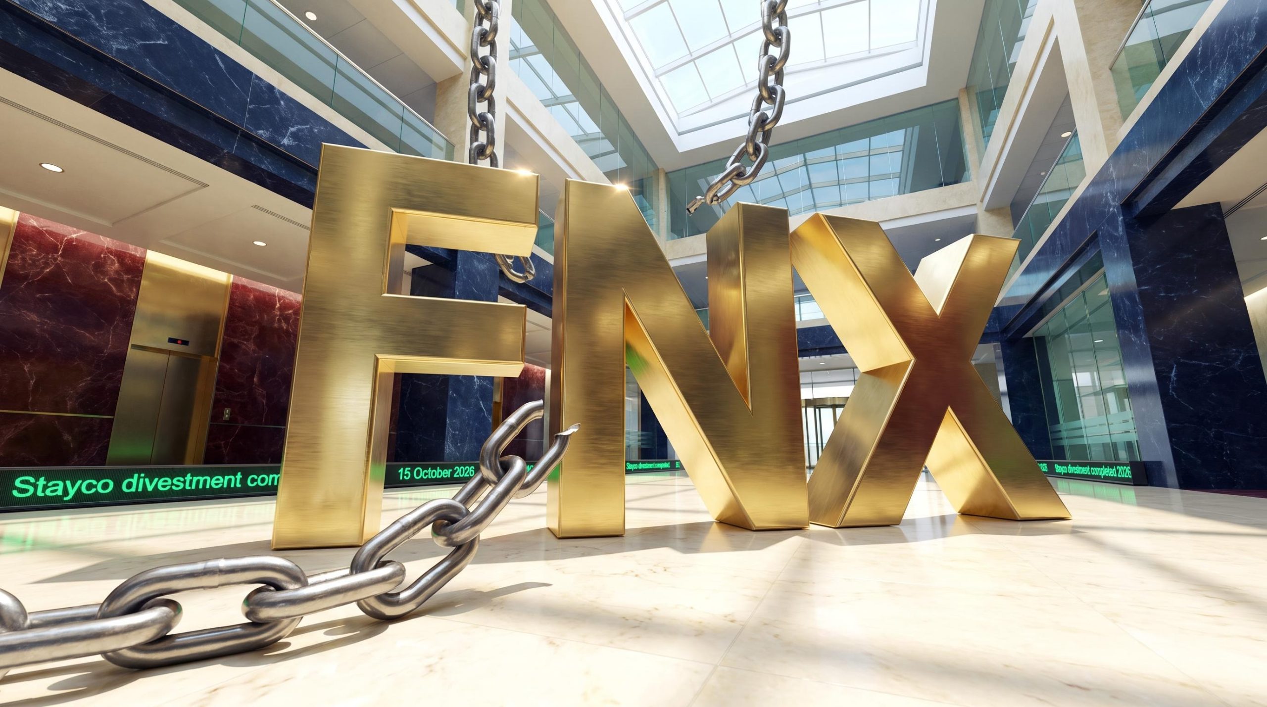 FNX sculpture in atrium