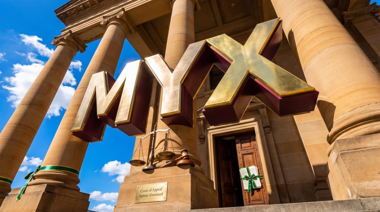 MYX with pillars and sky