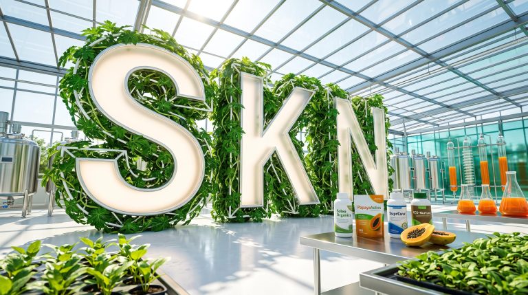 SKN letters in greenhouse