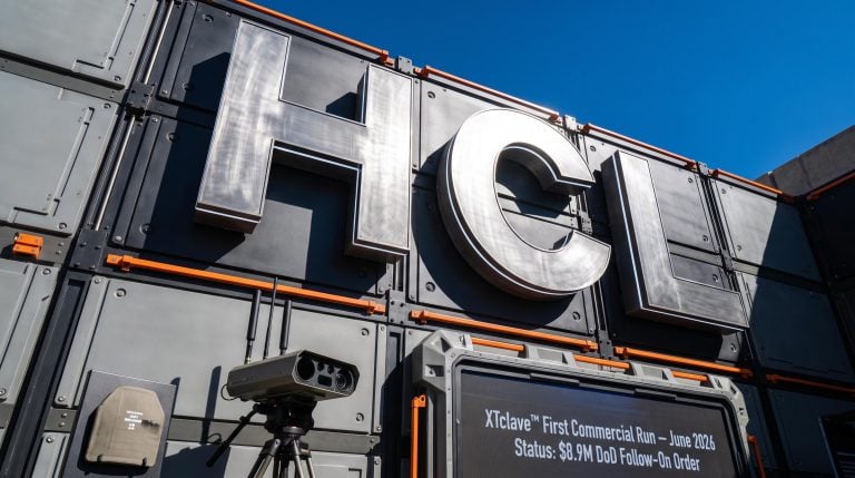 Large metal HCL sign