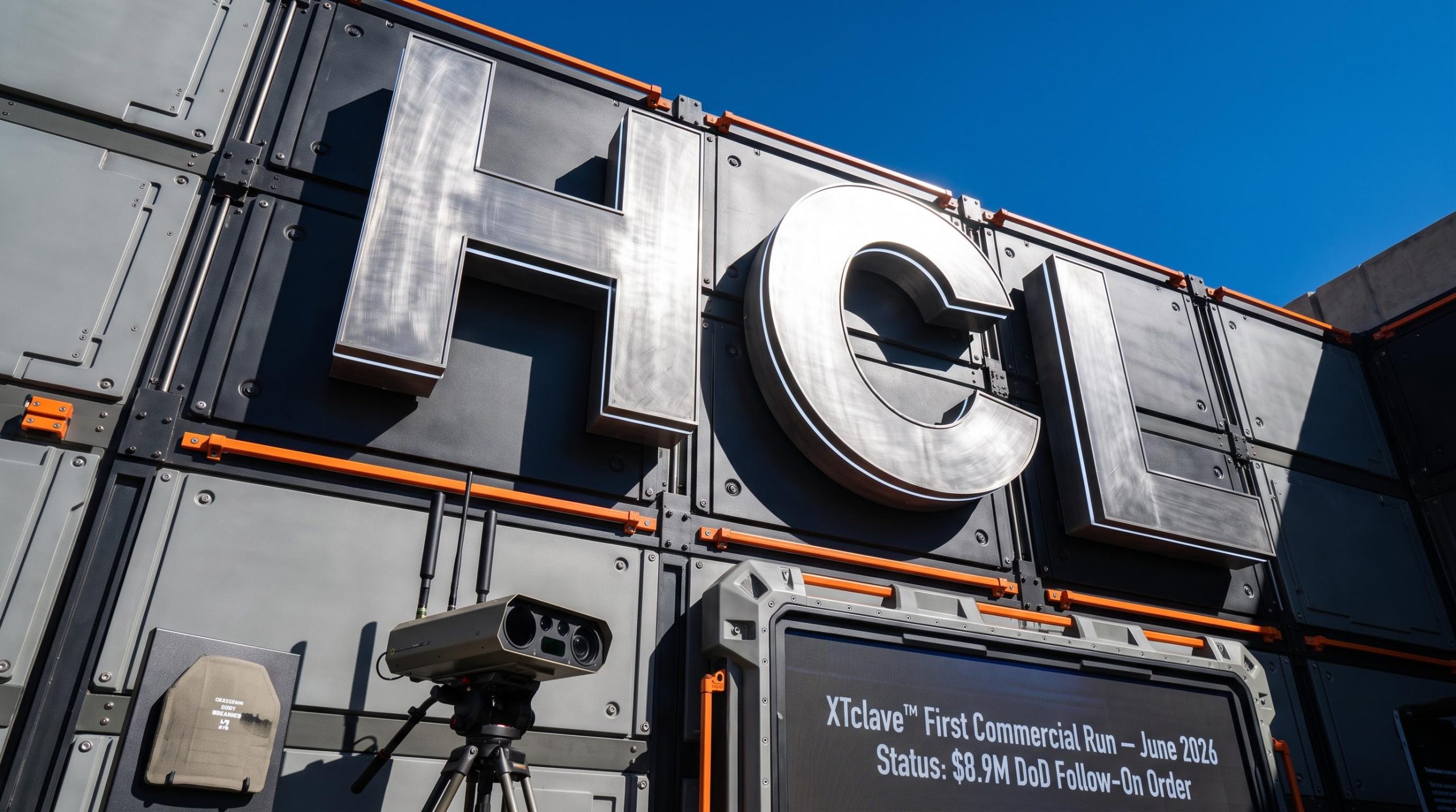Large metal HCL sign