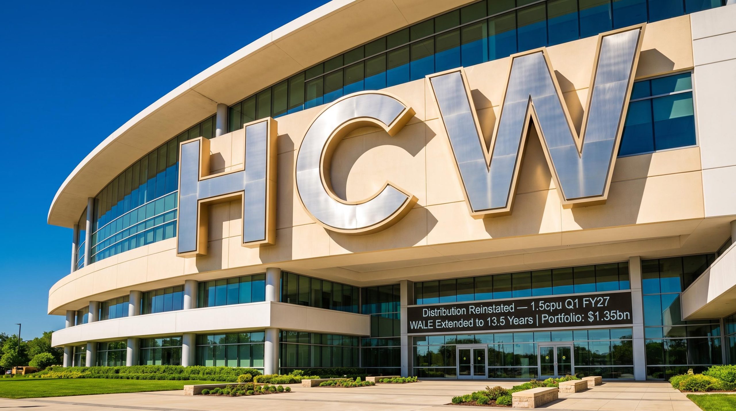 Large HCW sign on building