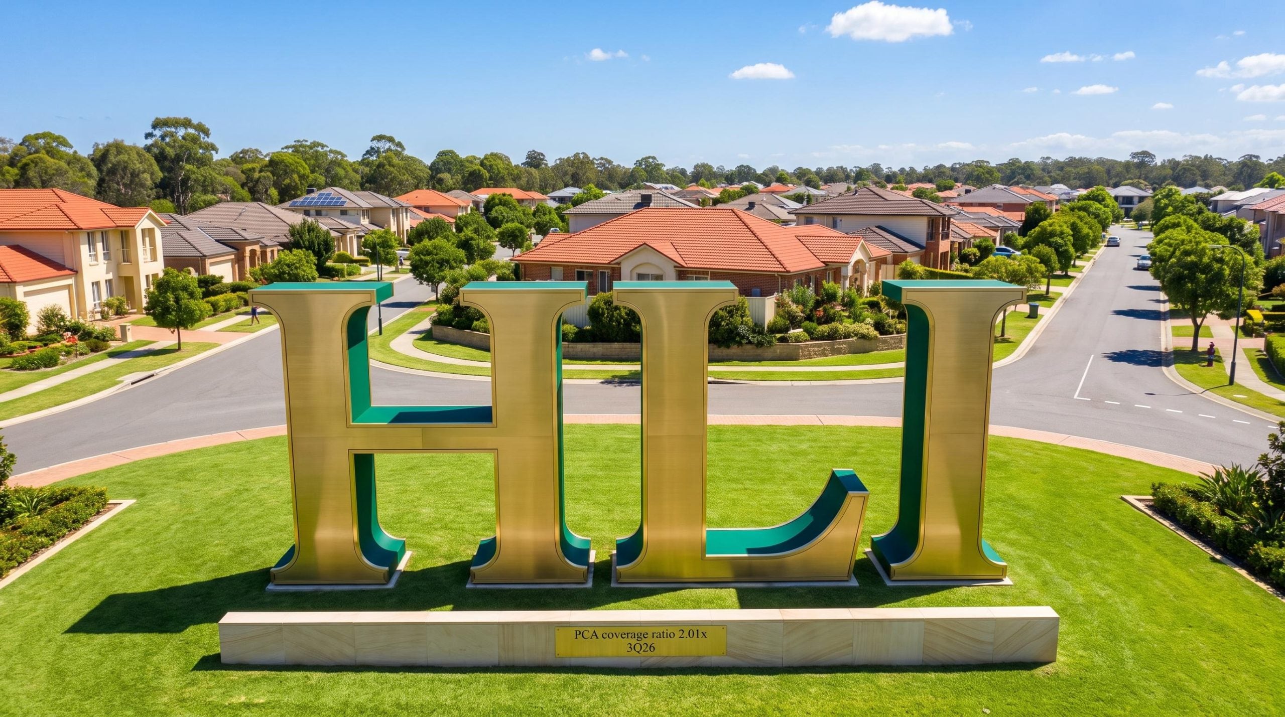 Large HLJ sculpture in suburb