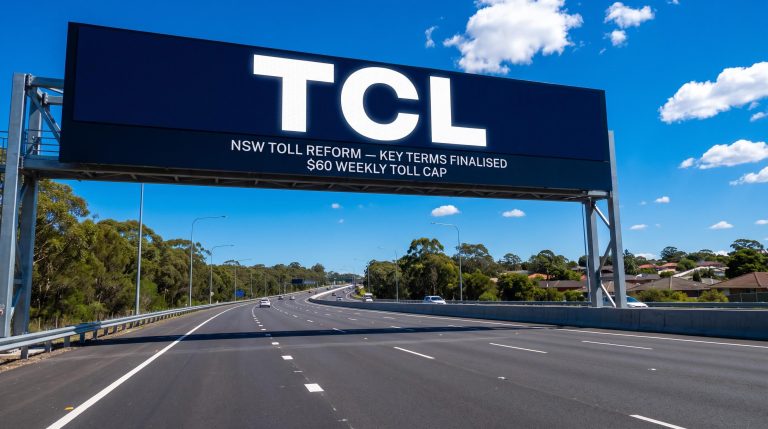 NSW toll reform sign