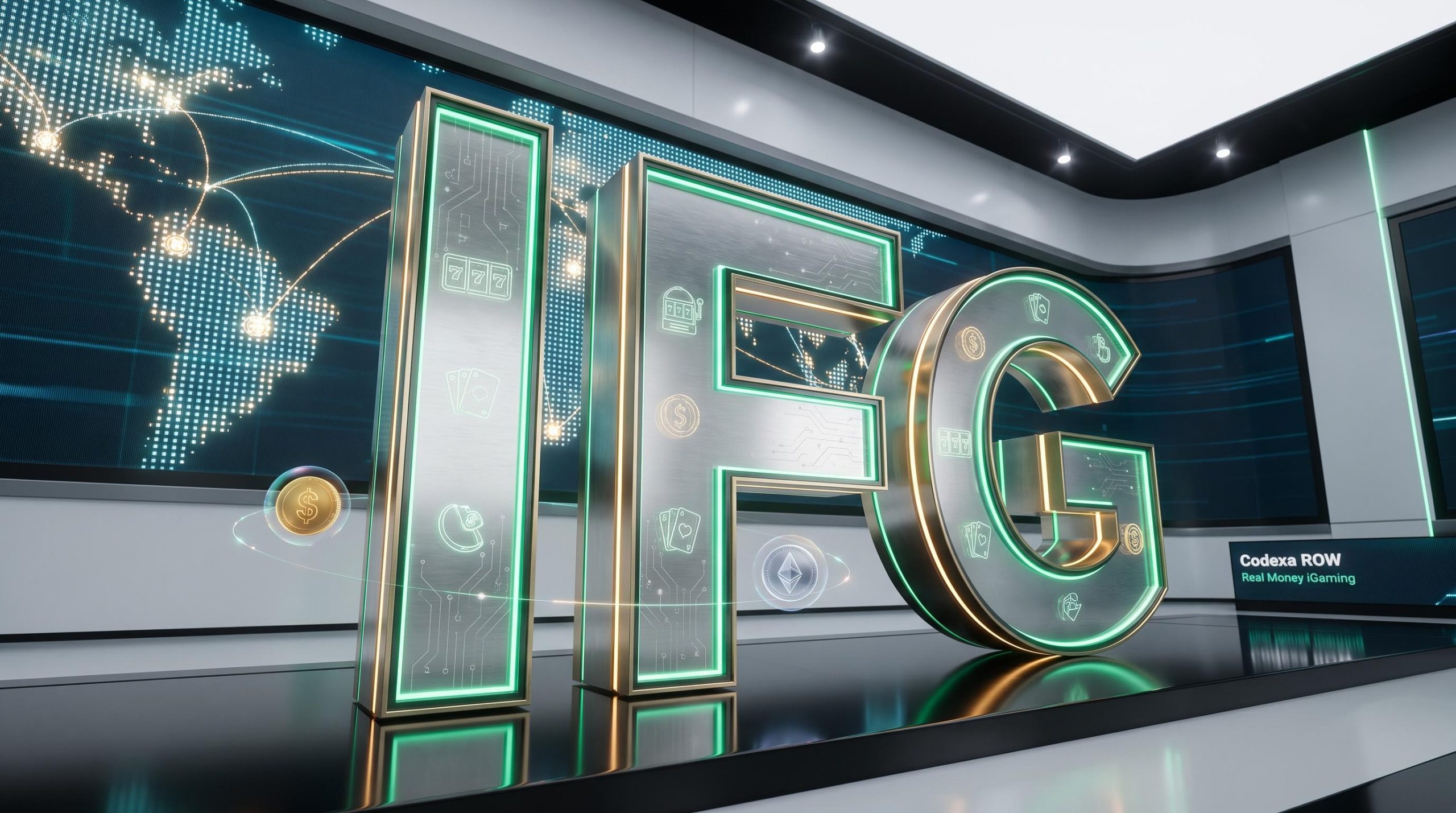 3D IFG letters with icons