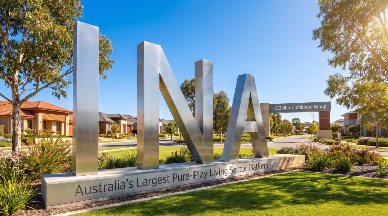 INA sign with houses