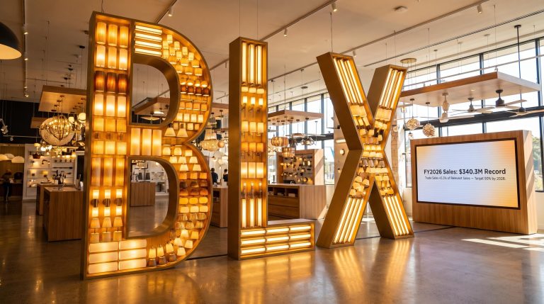 Large lit letters B-L-X